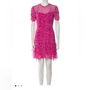 Tanya Taylor Silk Elegant Pink Floral Dress